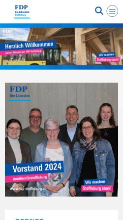 Vorschau der mobilen Webseite www.fdp-steffisburg.ch, FDP Steffisburg