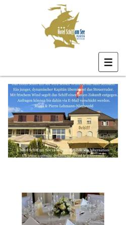 Vorschau der mobilen Webseite www.hotel-schiff.ch, Hotel Schiff, Murten