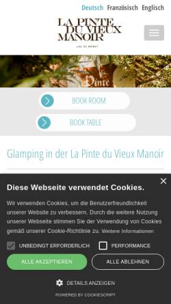Vorschau der mobilen Webseite www.vieuxmanoir.ch, Hotel Le Vieux Manoir au Lac, Murten