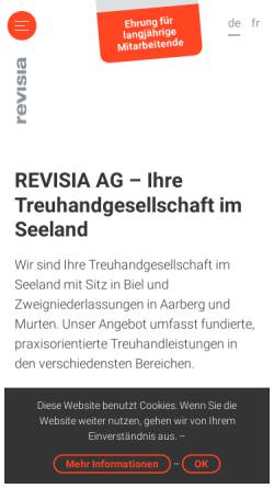 Vorschau der mobilen Webseite www.revisia.ch, Kramer + Isenring AG