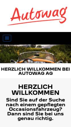Vorschau der mobilen Webseite www.autowag.ch, Autowag AG