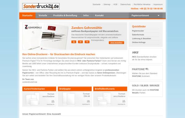 Vorschau von www.sonderdruck24.de, Druckerei Knenlein GmbH