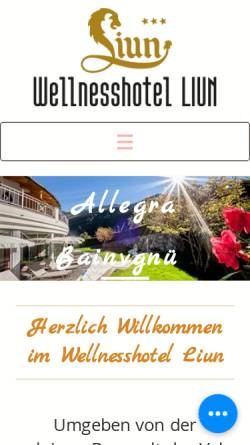 Vorschau der mobilen Webseite www.hotel-liun.ch, Hotel Liun