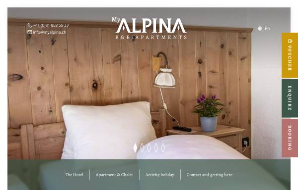 Vorschau von www.alpina-stamaria.ch, Hotel Alpina