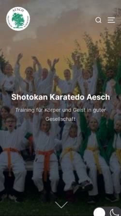 Vorschau der mobilen Webseite karatedo-aesch.ch, Shotokan Karate-do Aesch