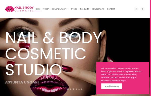 Vorschau von www.nailbodycosmetic.ch, Nail & Body Cosmetic Studio