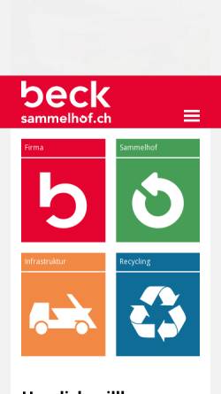 Vorschau der mobilen Webseite www.beck-co.ch, Beck & Co.