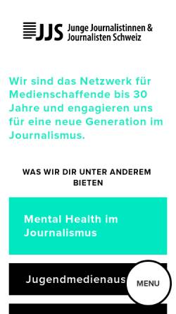 Vorschau der mobilen Webseite www.jungejournalisten.ch, Junge Journalisten Schweiz