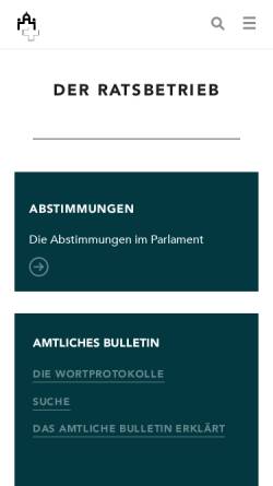 Vorschau der mobilen Webseite www.parlament.ch, Der Ratsbetrieb