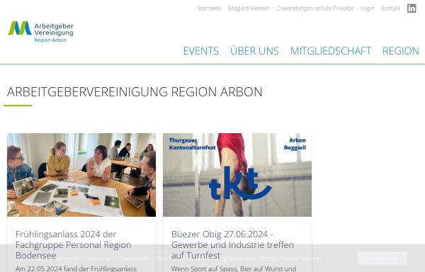 Vorschau von www.ava-arbon.ch, Arbeitgebervereinigung Arbon und Umgebung
