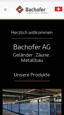 Vorschau der mobilen Webseite www.zaunbau.ch, Bachofer AG