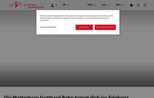 Vorschau von www.matterhorngotthardbahn.ch, Matterhorn Gotthard Bahn