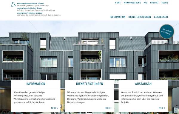 Vorschau von www.wbg-schweiz.ch, Wohnbaugenossenschaften Schweiz