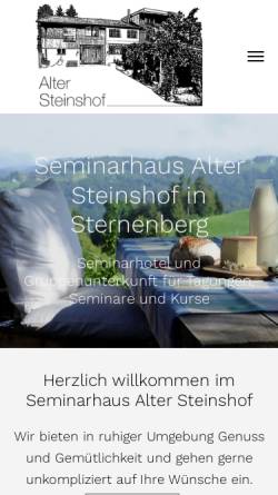 Vorschau der mobilen Webseite www.alter-steinshof.ch, Gruppenhaus Alter Steinshof