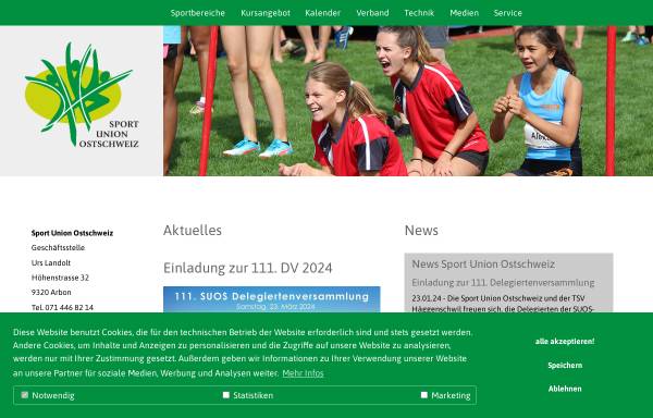 Vorschau von www.sportunionost.ch, Sport Union Ostschweiz