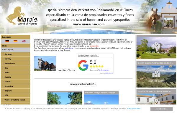 Vorschau von country-properties-worldwide.com, Mara's World of Horses