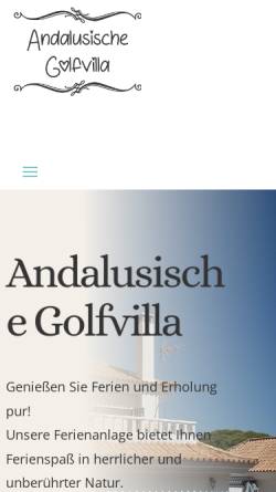 Vorschau der mobilen Webseite www.andalusische-golfvilla.de, Ferienhaus Costa de la Luz