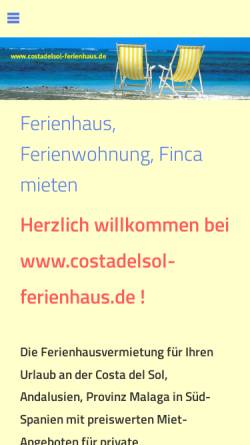 Vorschau der mobilen Webseite www.costadelsol-ferienhaus.de, Costadelsol-Ferienhaus.de