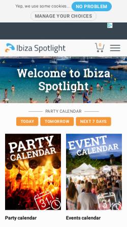 Vorschau der mobilen Webseite www.ibiza-spotlight.com, Ibiza Spotlight