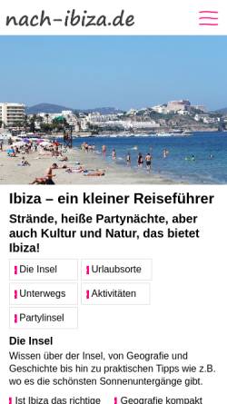 Vorschau der mobilen Webseite www.nach-ibiza.de, Nach-Ibiza.de