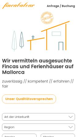 Vorschau der mobilen Webseite www.fincabalear.de, Fincabalear