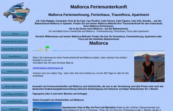 Vorschau von www.mallorca-ferientraum.de, Mallorca-Ferientraum