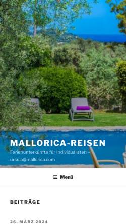 Vorschau der mobilen Webseite www.mallorica.de, Mallorica