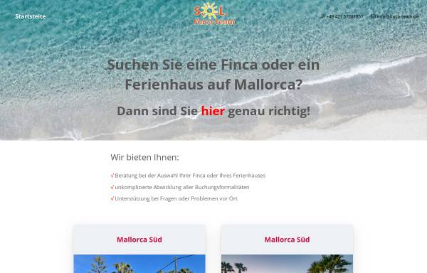 Vorschau von finca-team.de, S.O.L. Finca-Team