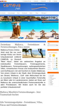 Vorschau der mobilen Webseite cameva.net, Cameva Urlaubsdomizile