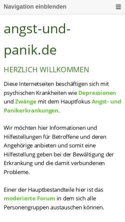 Vorschau der mobilen Webseite www.angst-und-panik.de, Angst und Panik