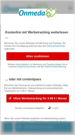 Vorschau der mobilen Webseite www.onmeda.de, Angst- und Panikstörungen