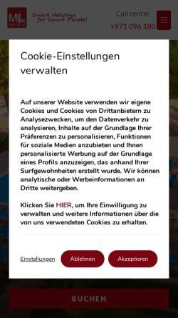 Vorschau der mobilen Webseite mllhotels.de, MLL Hotels