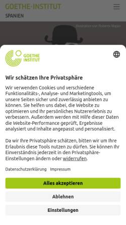 Vorschau der mobilen Webseite www.goethe.de, Goethe-Institut