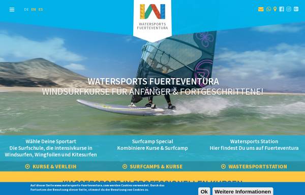 Vorschau von www.watersports-fuerteventura.com, Watersports Fuerteventura