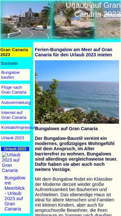 Vorschau der mobilen Webseite www.bungalows-gran-canaria.de, Bungalows-Gran-Canaria.de