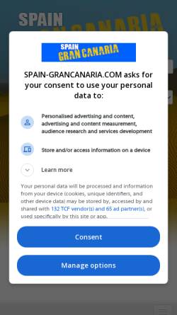 Vorschau der mobilen Webseite www.spain-grancanaria.com, Gran Canaria Reiseführer