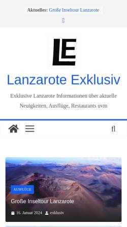 Vorschau der mobilen Webseite www.lanzarote-exklusiv.com, Lanzarote Exklusiv