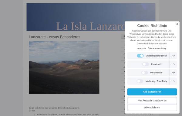 Vorschau von islalanzarote.jimdo.com, La Isla Lanzarote