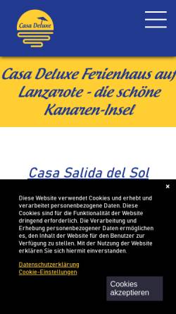 Vorschau der mobilen Webseite www.fkk-ferienhaus-lanzarote.de, Salida del Sol