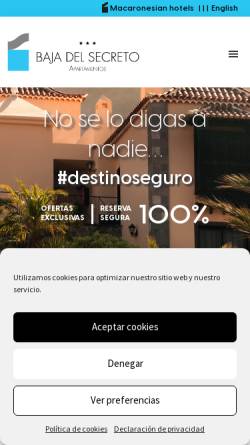 Vorschau der mobilen Webseite www.bajadelsecreto.es, Apartments Baja del Secreto