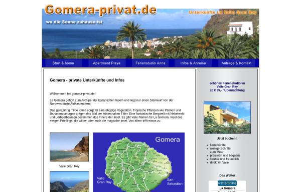 Vorschau von www.gomera-privat.de, Gomera-Privat.de