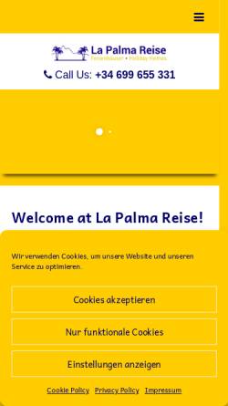 Vorschau der mobilen Webseite www.la-palma-reise.de, La Palma Reise
