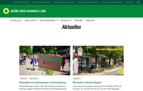 Vorschau von www.gruene-kreis-harburg.de, Bündnis 90/Die Grünen Kreis Harburg Land
