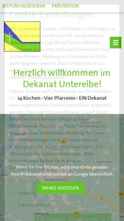 Vorschau der mobilen Webseite www.dekanat-unterelbe.de, Dekanat Unterelbe