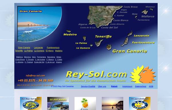 Vorschau von www.rey-sol.com, Rey-Sol Travel, Paul Frank Kleudgen