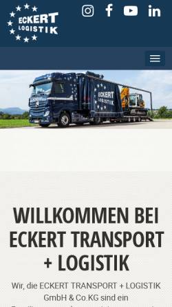 Vorschau der mobilen Webseite www.eckert-logistik.de, Eckert Logistik