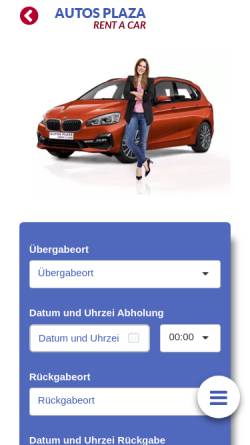 Vorschau der mobilen Webseite www.teneriffaautovermietung.com, Autos Plaza Rent A Car