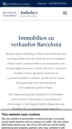 Vorschau der mobilen Webseite www.barcelona-sothebysrealty.de, Barcelona Sotheby's International Realty