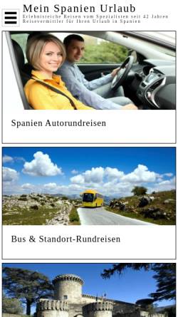 Vorschau der mobilen Webseite www.mein-spanien-urlaub.de, Schlosser-Reisen GmbH