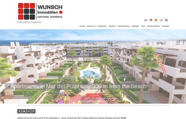 Vorschau von wunsch-immo.com, Wunsch Immobilien